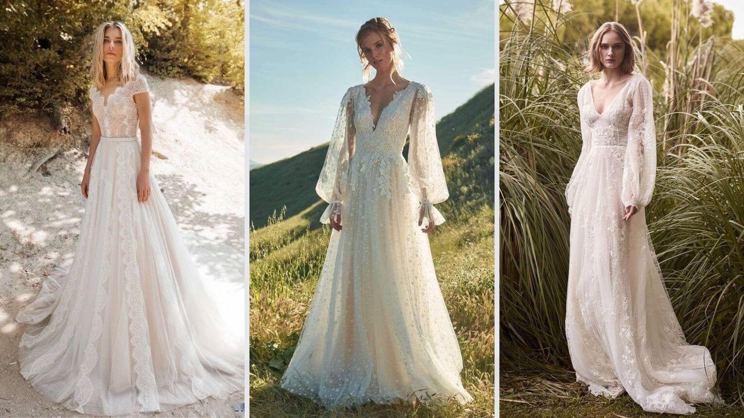 Бохо свадьба: бохо платье невесты