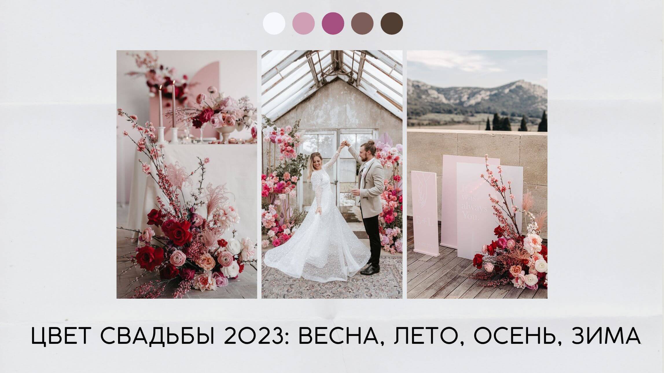 Цвет свадьбы 2023